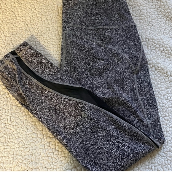 Lululemon Invigorate Chakra Black White Pattern Crop Leggings - Picture 3 of 6